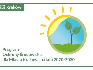 Plakat z nazwą Program Ochrony Środowiska dla Miasta Krakowa na lata 2020-2030